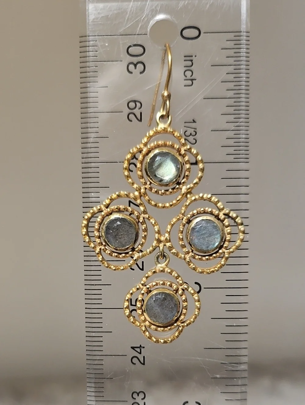 Vermeil Labradorite earrings